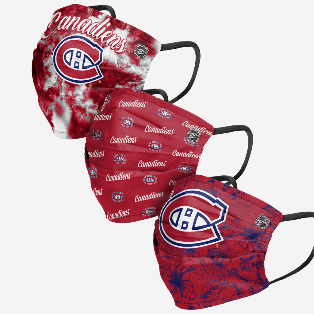Montreal Canadiens Womens Matchday 3 Pack Face Cover FOCO - FOCO.com