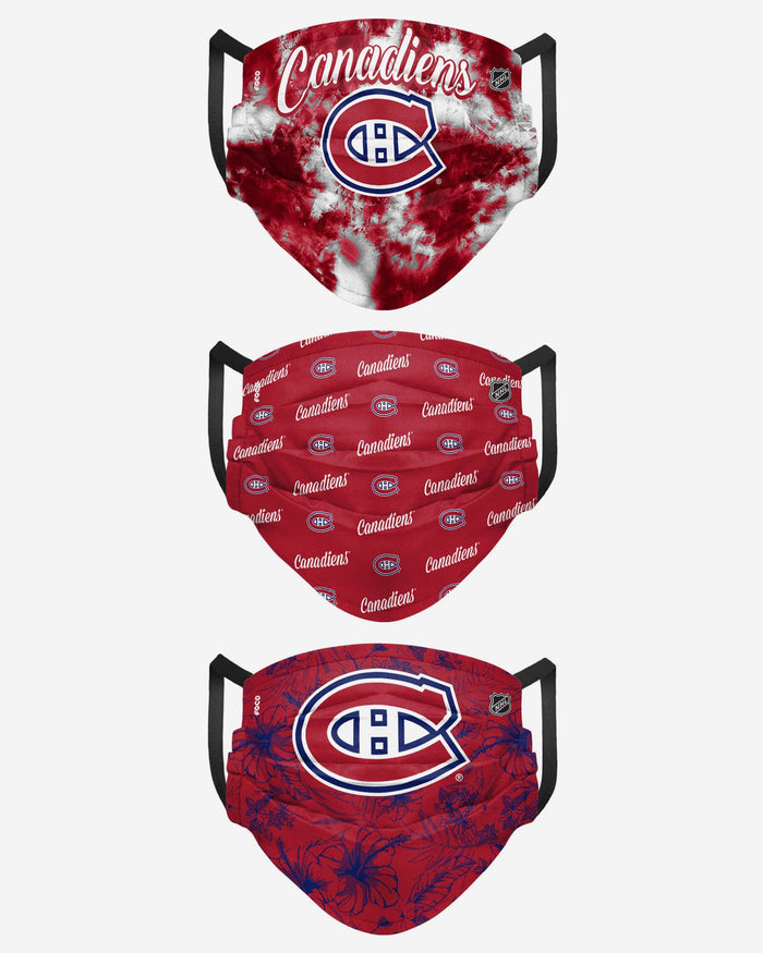 Montreal Canadiens Womens Matchday 3 Pack Face Cover FOCO - FOCO.com