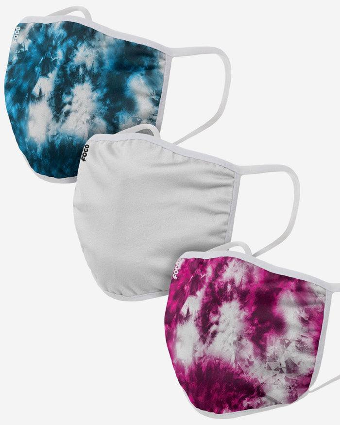 Blue & Pink Tie-Dye 3 Pack Face Cover FOCO - FOCO.com