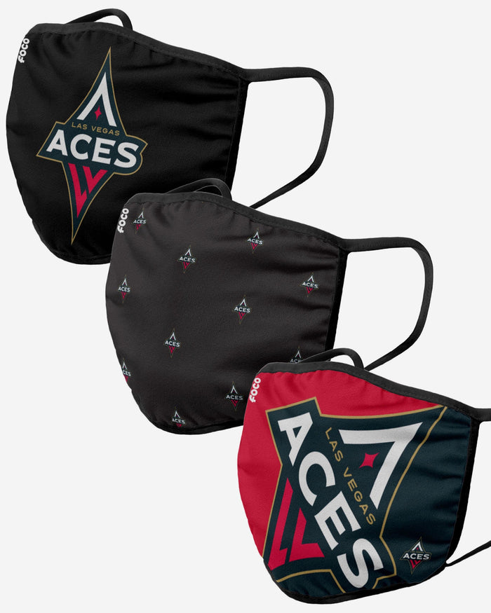 Las Vegas Aces 3 Pack Face Cover FOCO - FOCO.com