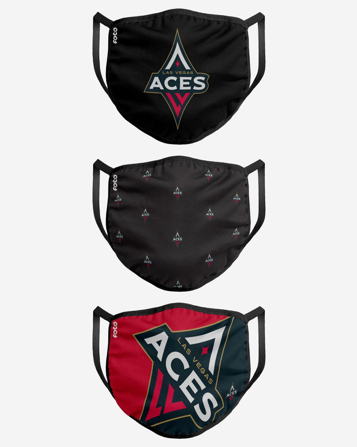 Las Vegas Aces 3 Pack Face Cover FOCO - FOCO.com