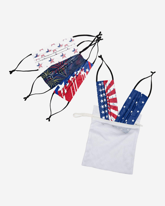 Americana Youth Adjustable 5 Pack Face Cover FOCO - FOCO.com