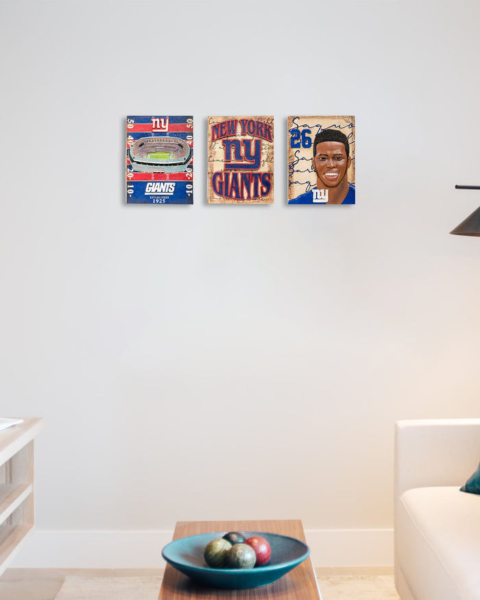 Saquon Barkley New York Giants Player Wall Plaque FOCO - FOCO.com