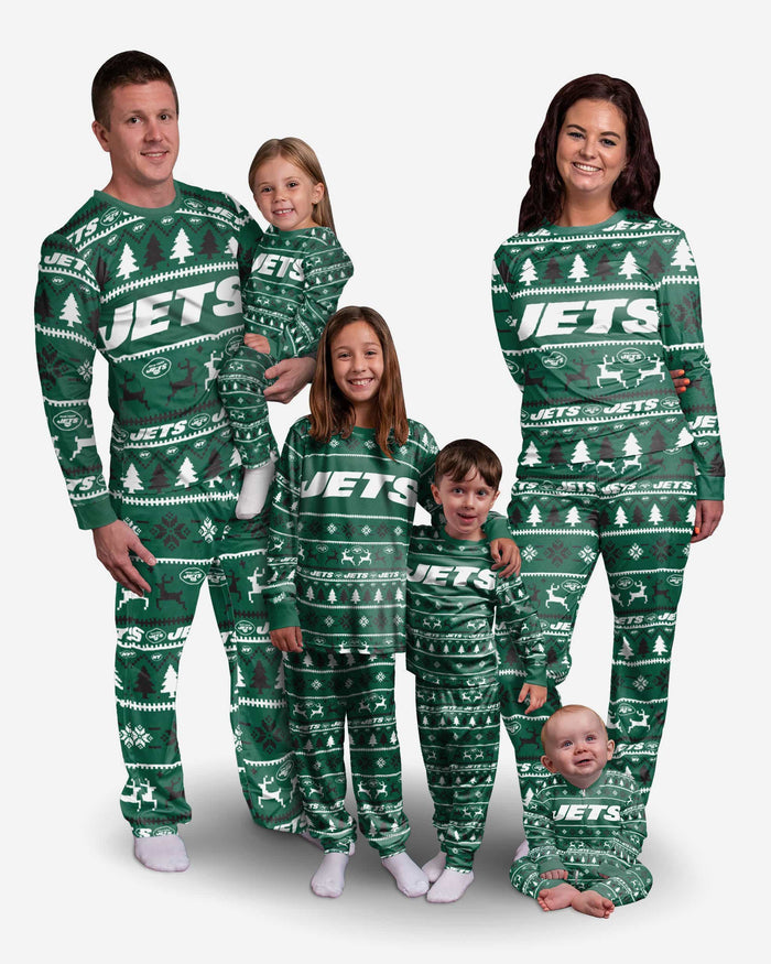 New York Jets Womens Family Holiday Pajamas FOCO - FOCO.com