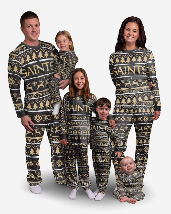New Orleans Saints Family Holiday Pajamas FOCO - FOCO.com