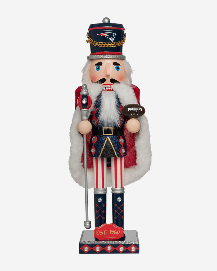 New England Patriots Glitter Nutcracker FOCO - FOCO.com