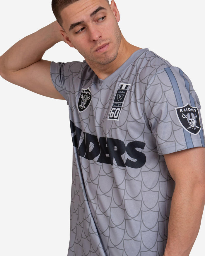 Las Vegas Raiders Short Sleeve Soccer Style Jersey FOCO - FOCO.com