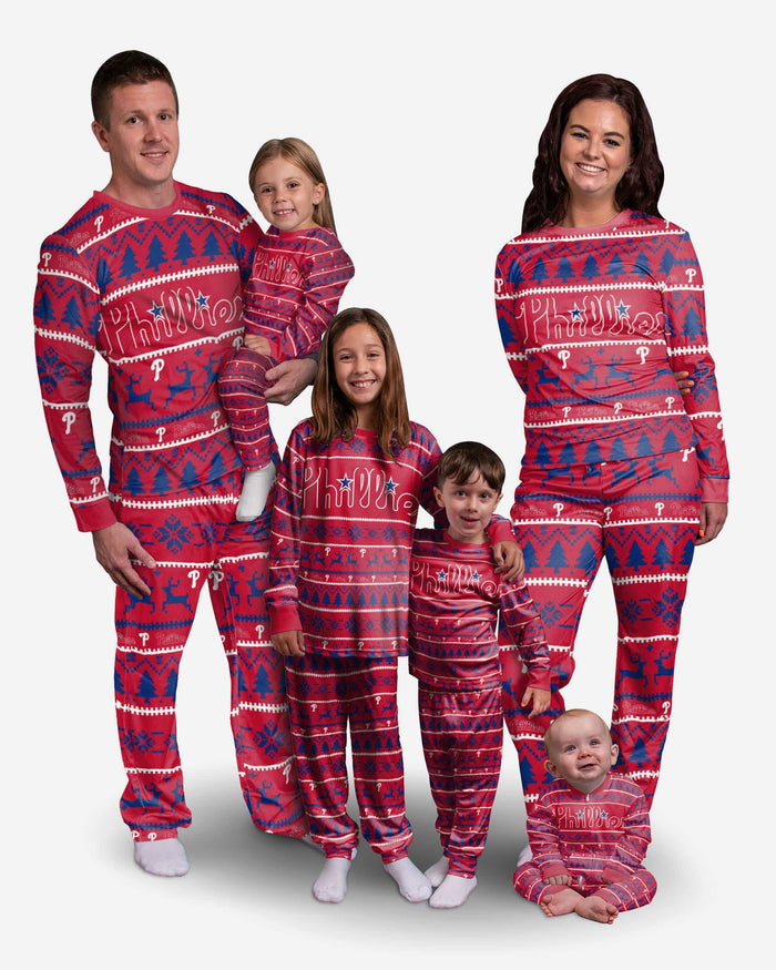 Philadelphia Phillies Toddler Family Holiday Pajamas FOCO - FOCO.com