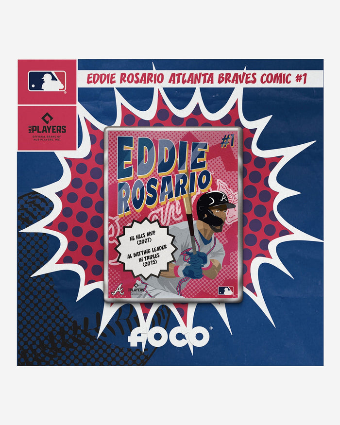 Eddie Rosario Atlanta Braves Comic Single Pin FOCO - FOCO.com