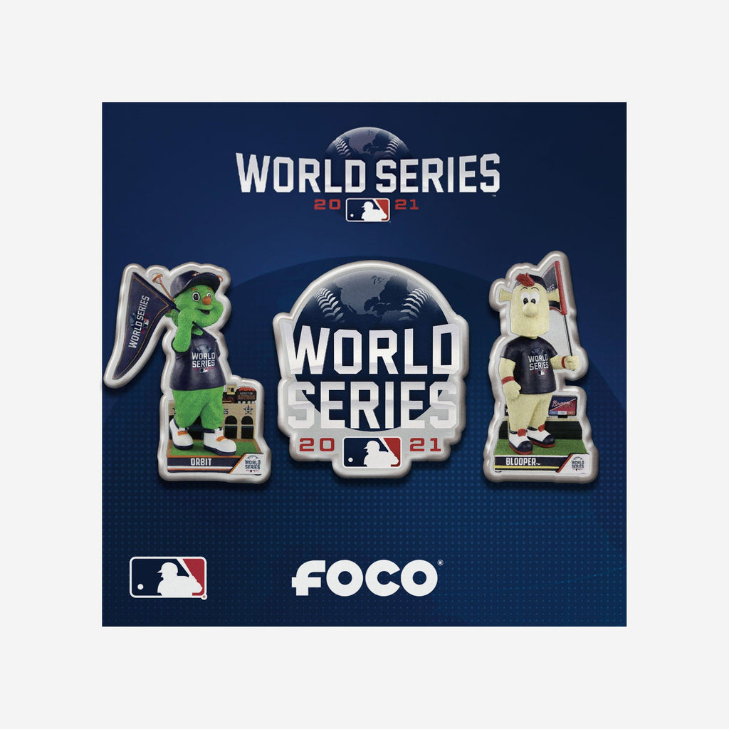 Atlanta Braves & Houston Astros 2021 World Series 3 Pack Pin Set FOCO - FOCO.com