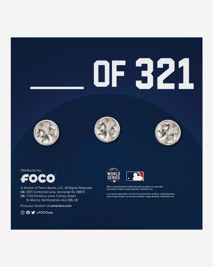 Atlanta Braves & Houston Astros 2021 World Series 3 Pack Pin Set FOCO - FOCO.com