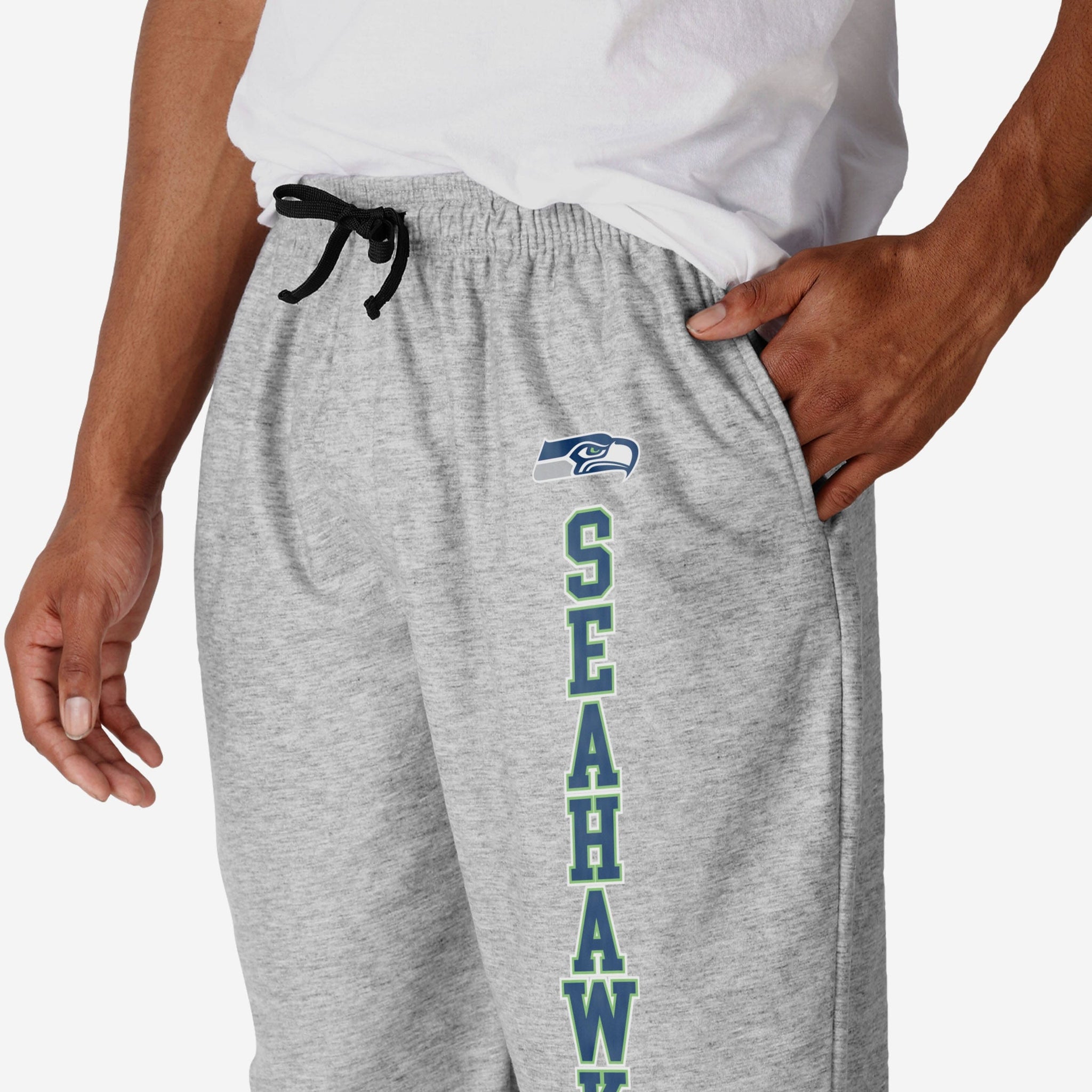 FOCO Seattle Seahawks NFL Mens Athletic Gray Lounge Pants - L