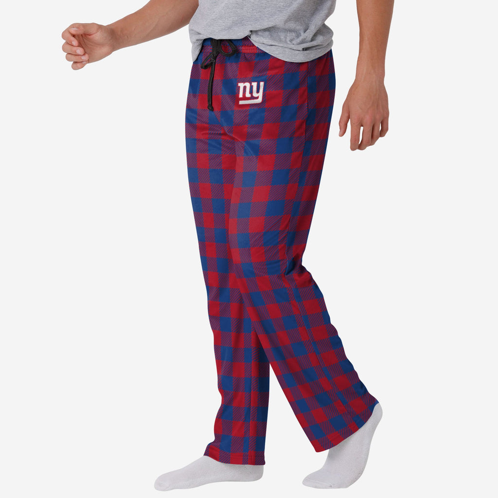 New York Giants Buffalo Check Lounge Pants FOCO S - FOCO.com