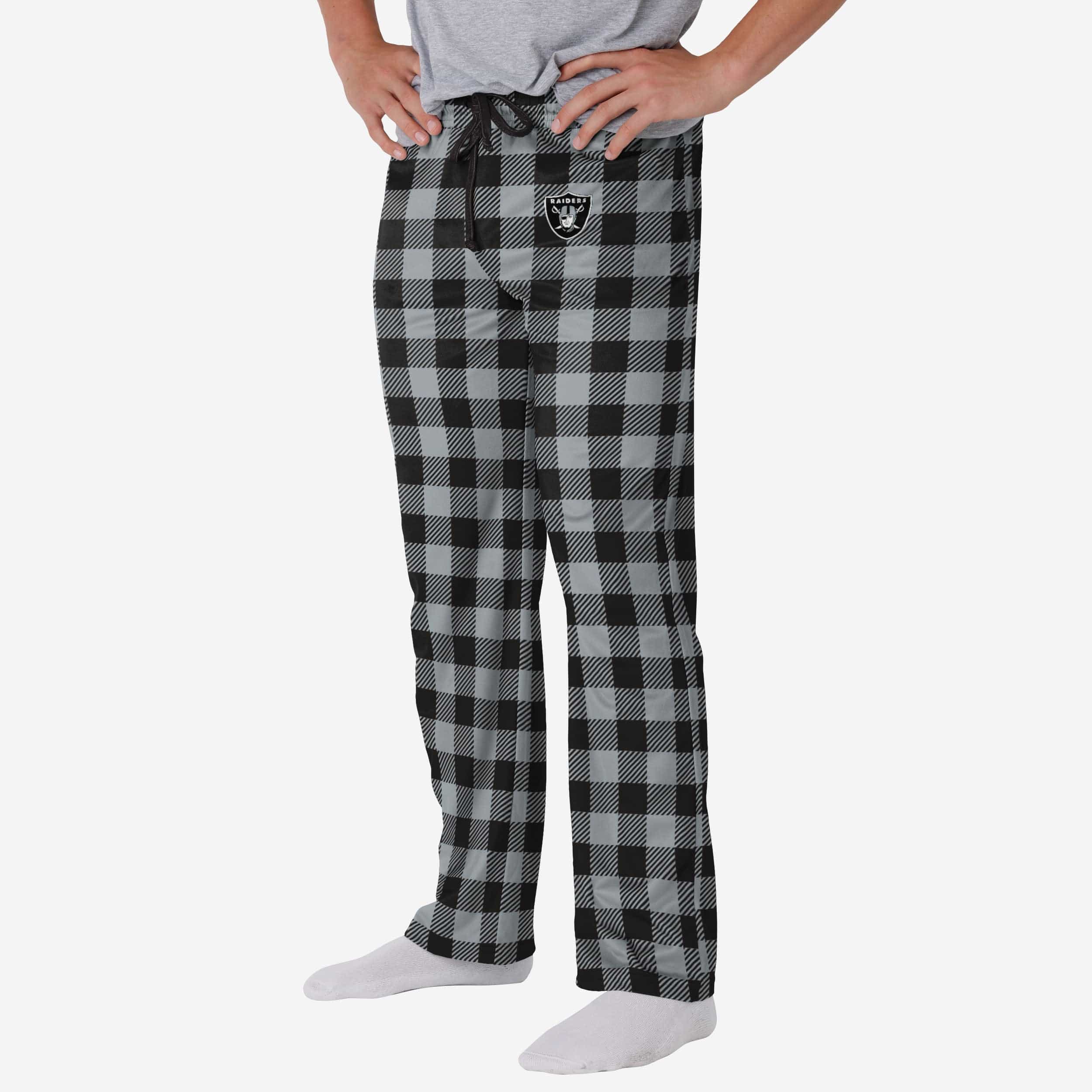 Las Vegas Raiders Buffalo Check Lounge Pants FOCO1