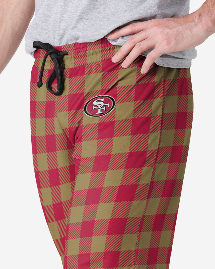 San Francisco 49ers Buffalo Check Lounge Pants FOCO - FOCO.com