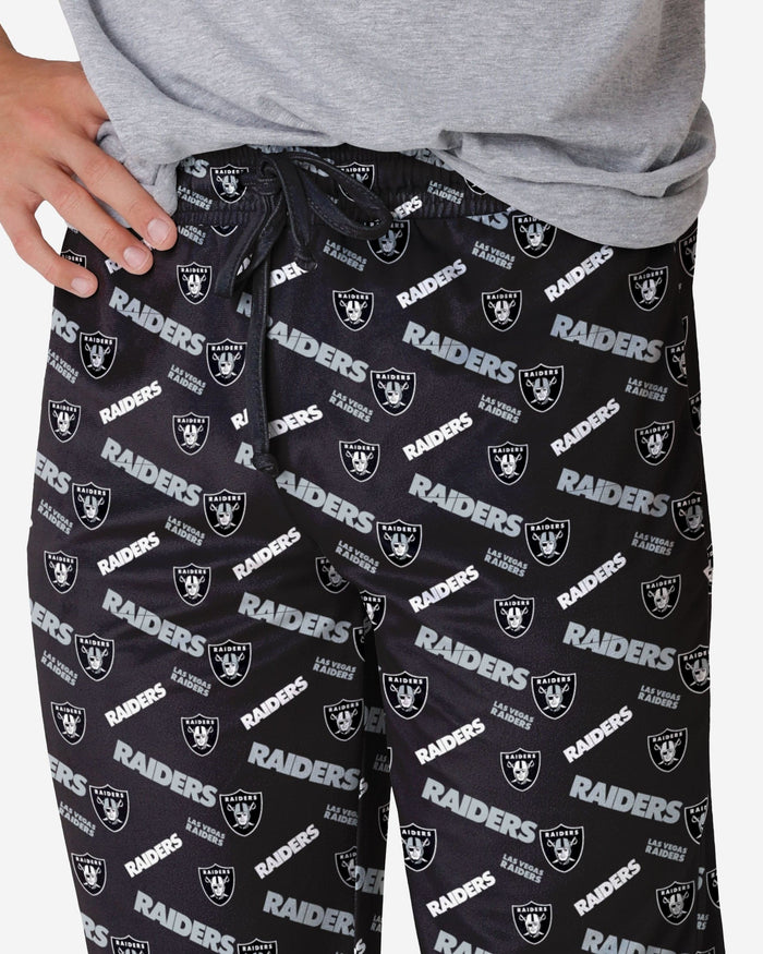 Las Vegas Raiders Repeat Print Lounge Pants FOCO1