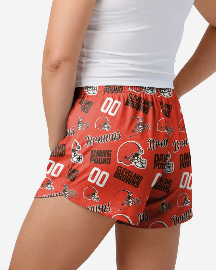 Cleveland Browns Womens Gameday Ready Lounge Shorts FOCO - FOCO.com