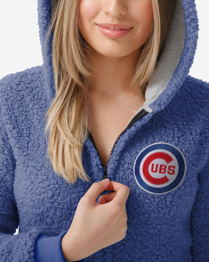 Chicago Cubs Womens Sherpa One Piece Pajamas FOCO - FOCO.com