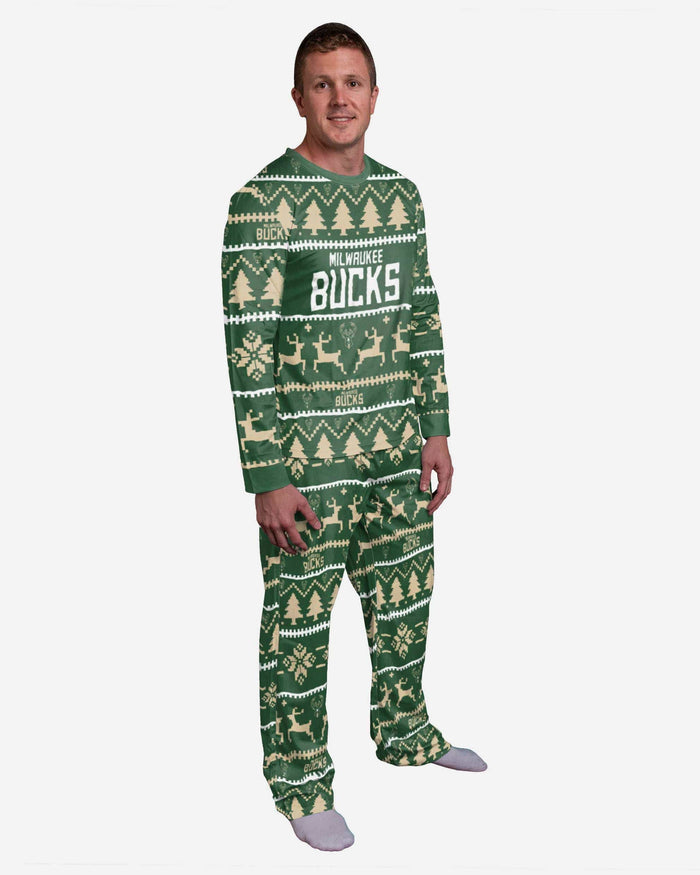 Milwaukee Bucks Family Holiday Pajamas FOCO S - FOCO.com
