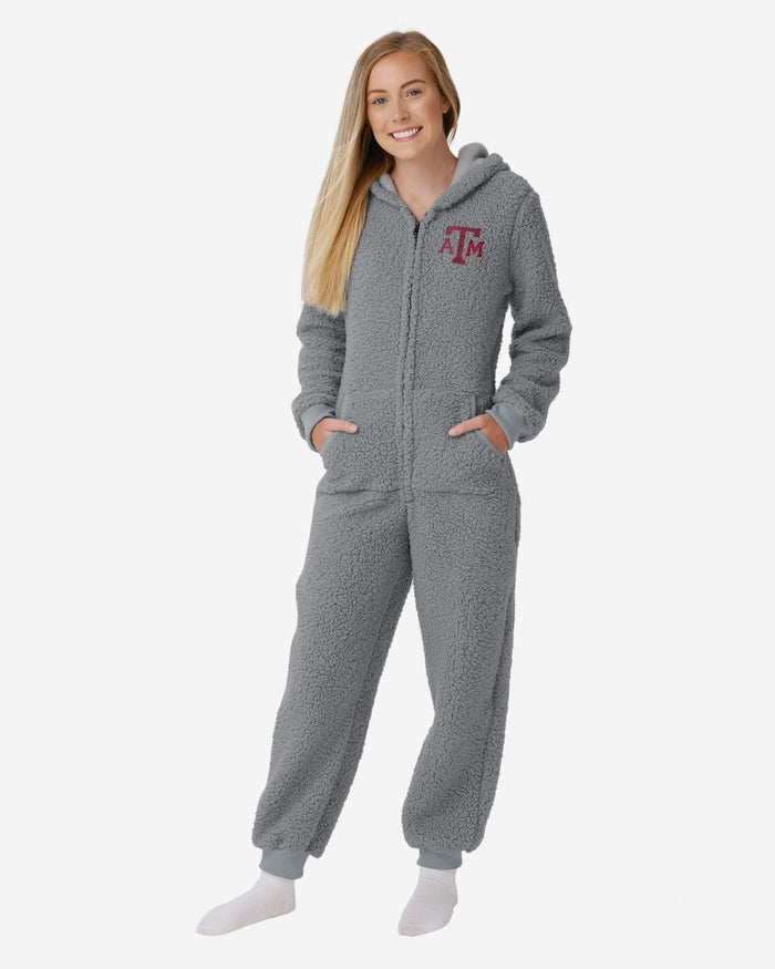 Texas A&M Aggies Womens Sherpa One Piece Pajamas FOCO S - FOCO.com