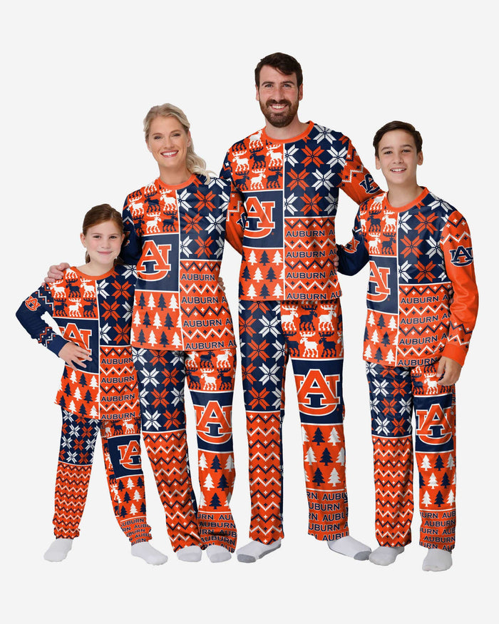 Auburn Tigers Mens Busy Block Family Holiday Pajamas FOCO - FOCO.com