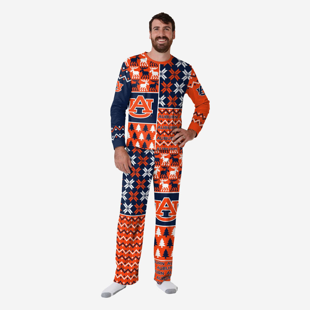 Auburn Tigers Mens Busy Block Family Holiday Pajamas FOCO S - FOCO.com