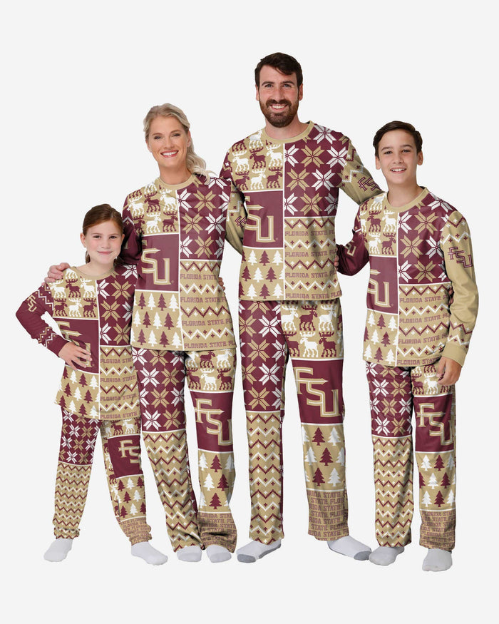 Florida State Seminoles Mens Busy Block Family Holiday Pajamas FOCO - FOCO.com