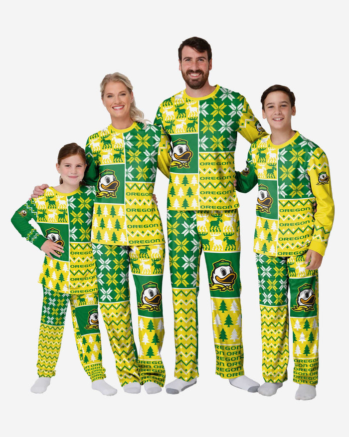 Oregon Ducks Mens Busy Block Family Holiday Pajamas FOCO - FOCO.com