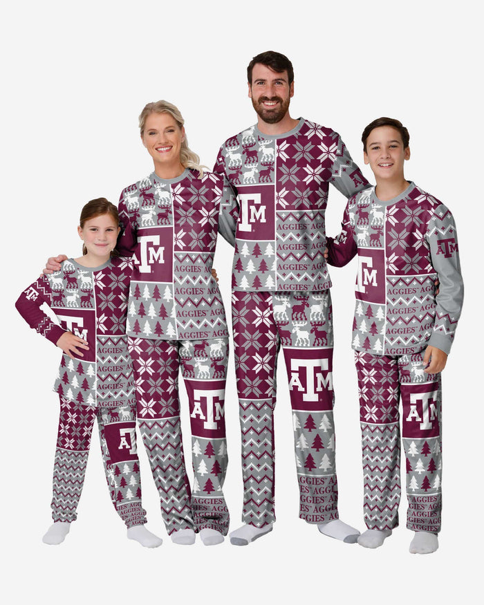 Texas A&M Aggies Infant Busy Block Family Holiday Pajamas FOCO - FOCO.com