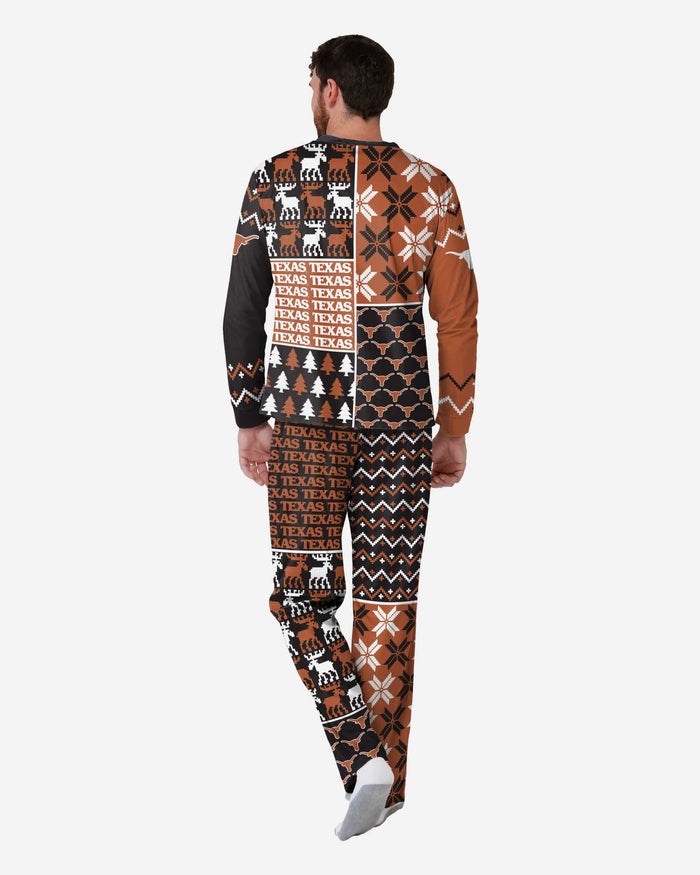 Texas Longhorns Mens Busy Block Family Holiday Pajamas FOCO - FOCO.com