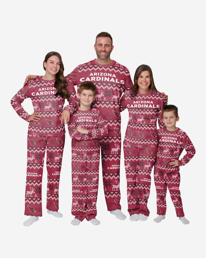 Arizona Cardinals Mens Ugly Pattern Family Holiday Pajamas FOCO - FOCO.com