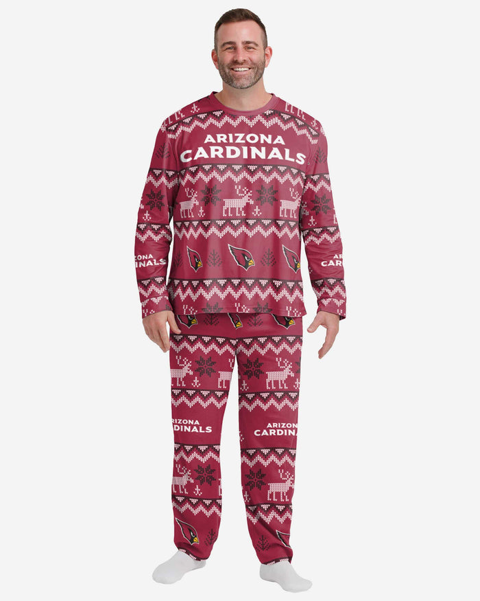 Arizona Cardinals Mens Ugly Pattern Family Holiday Pajamas FOCO S - FOCO.com