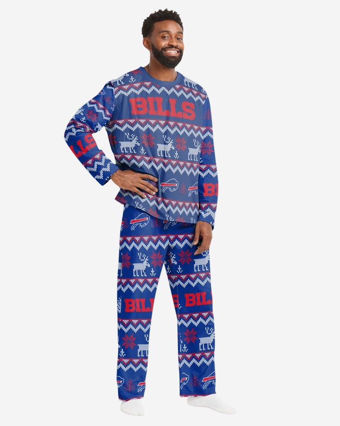 Buffalo Bills Mens Ugly Pattern Family Holiday Pajamas FOCO S - FOCO.com