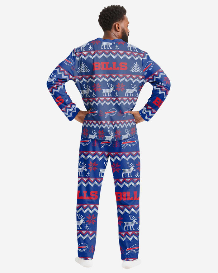 Buffalo Bills Mens Ugly Pattern Family Holiday Pajamas FOCO - FOCO.com