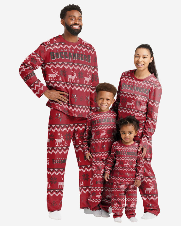 Tampa Bay Buccaneers Mens Ugly Pattern Family Holiday Pajamas FOCO - FOCO.com