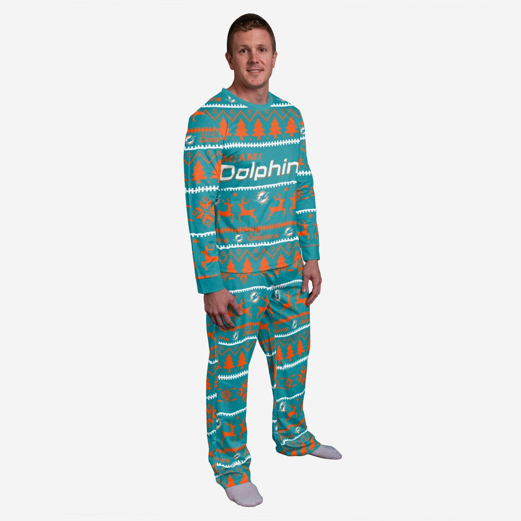 Miami Dolphins Family Holiday Pajamas FOCO S - FOCO.com