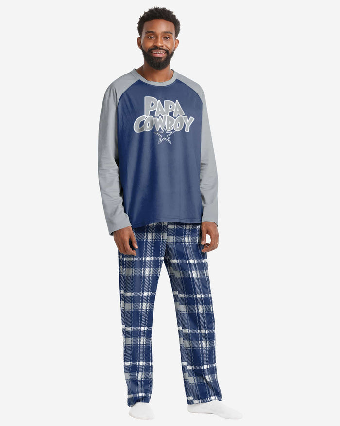 Dallas Cowboys Mens Plaid Family Holiday Pajamas FOCO S - FOCO.com