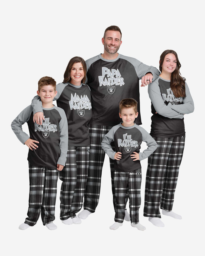 Las Vegas Raiders Mens Plaid Family Holiday Pajamas FOCO - FOCO.com