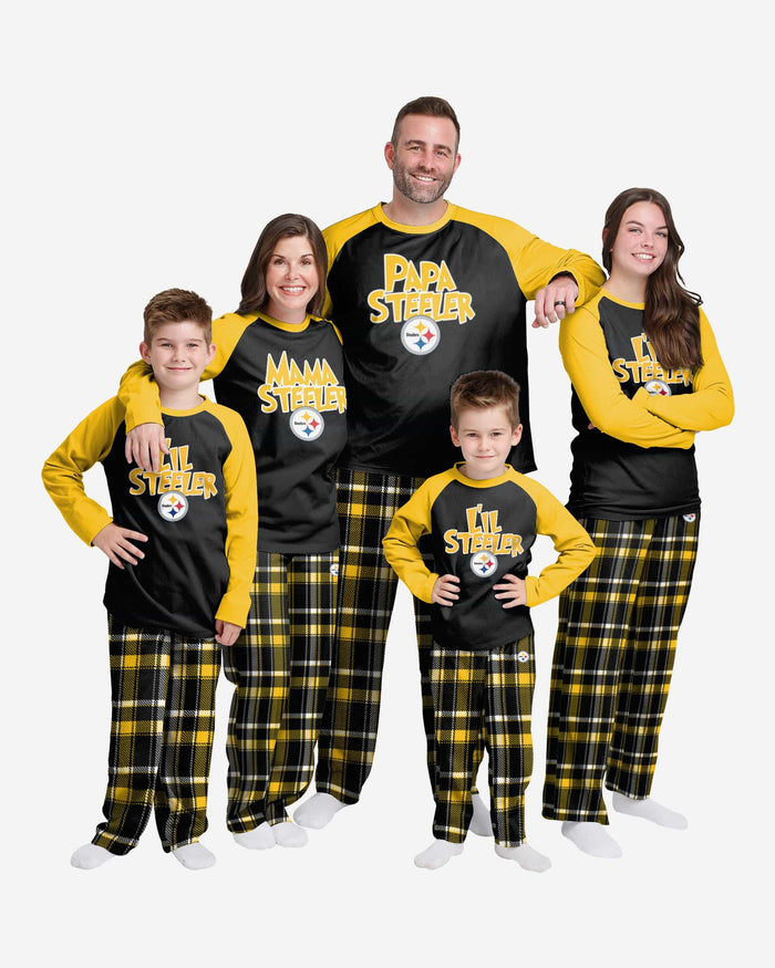 Pittsburgh Steelers Mens Plaid Family Holiday Pajamas FOCO - FOCO.com