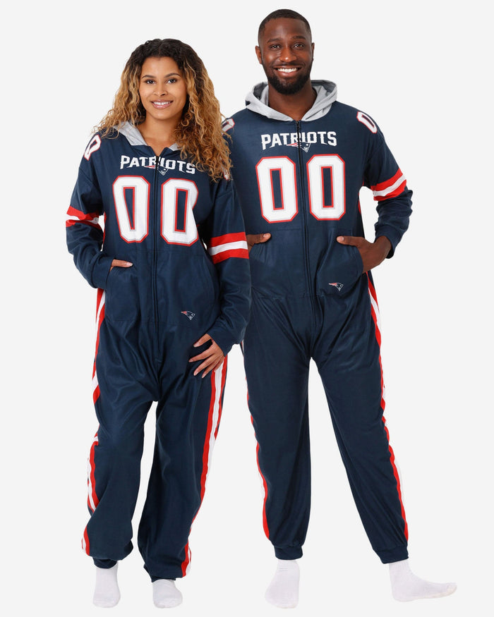 New England Patriots Gameday Ready One Piece Pajamas FOCO S - FOCO.com