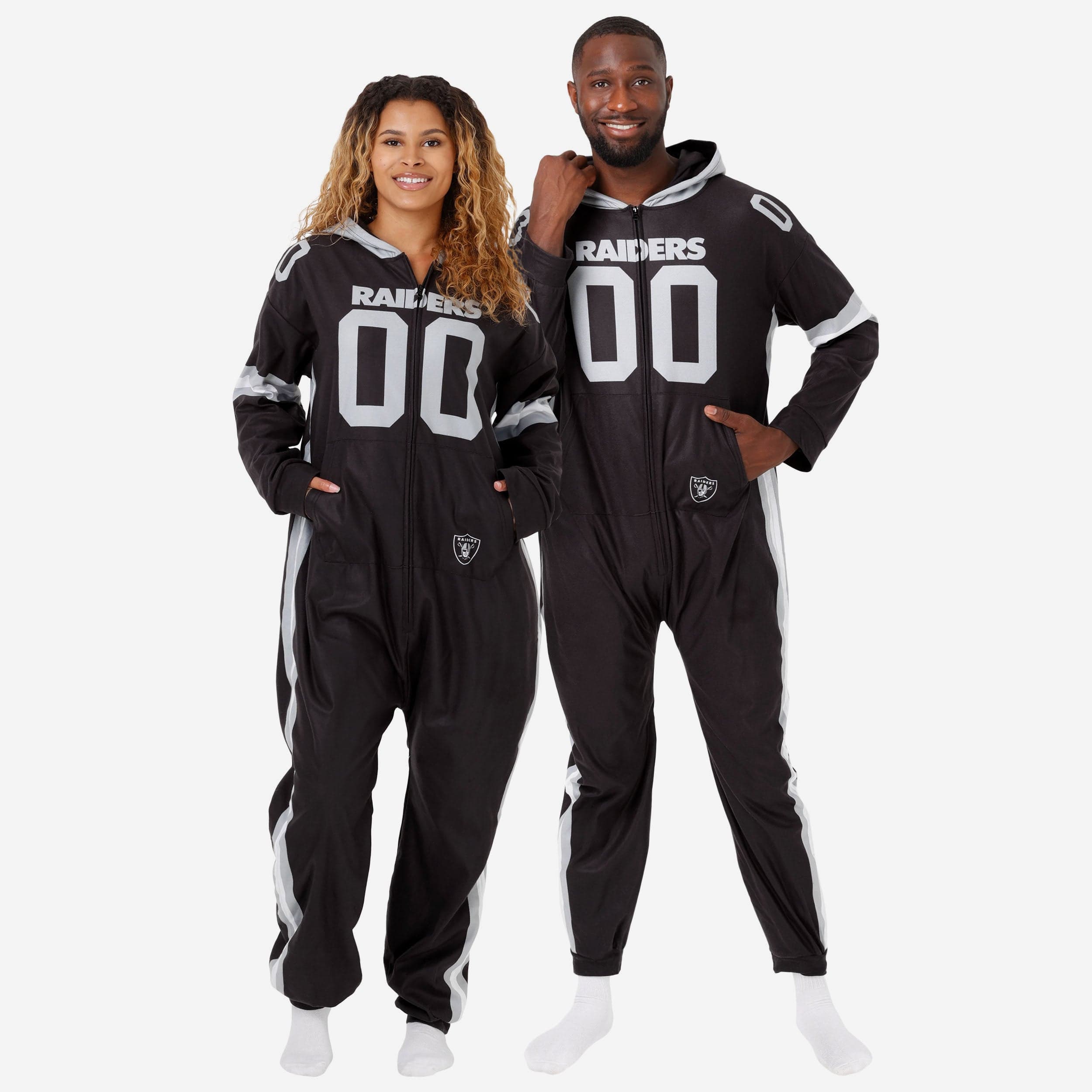Las Vegas Raiders Gameday Ready One Piece Pajamas FOCO