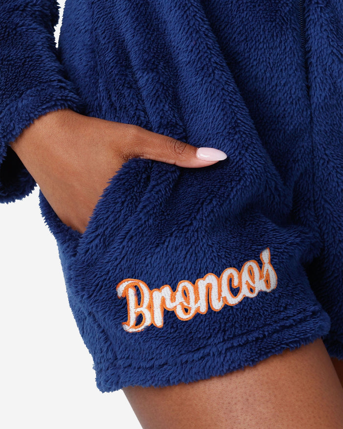 Denver Broncos Womens Short Cozy One Piece Pajamas FOCO - FOCO.com