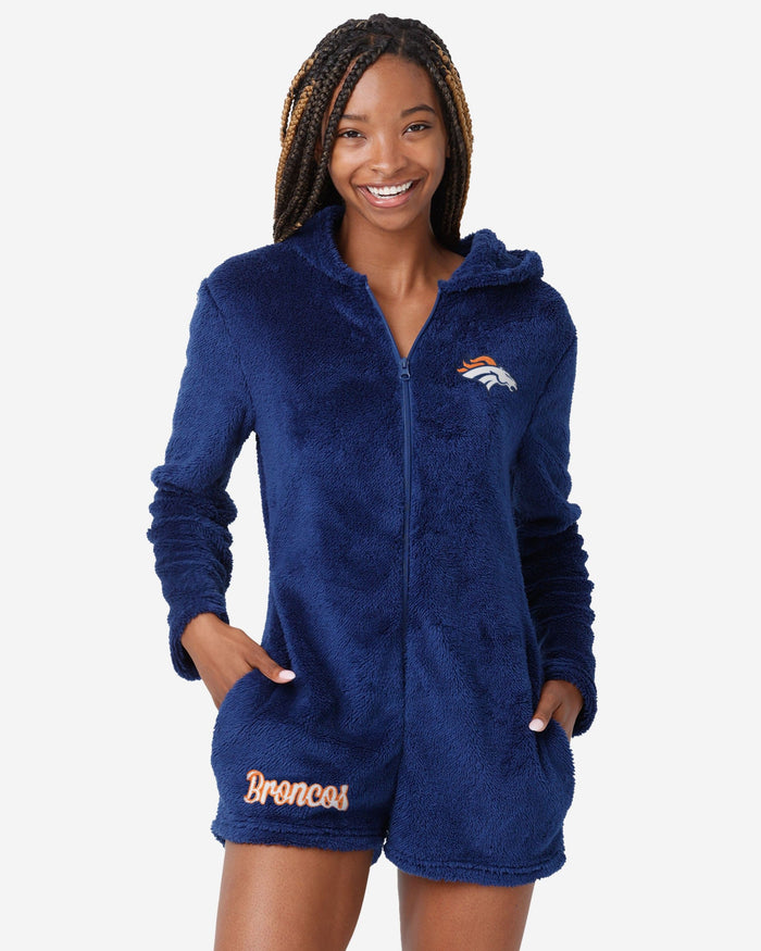 Denver Broncos Womens Short Cozy One Piece Pajamas FOCO S - FOCO.com