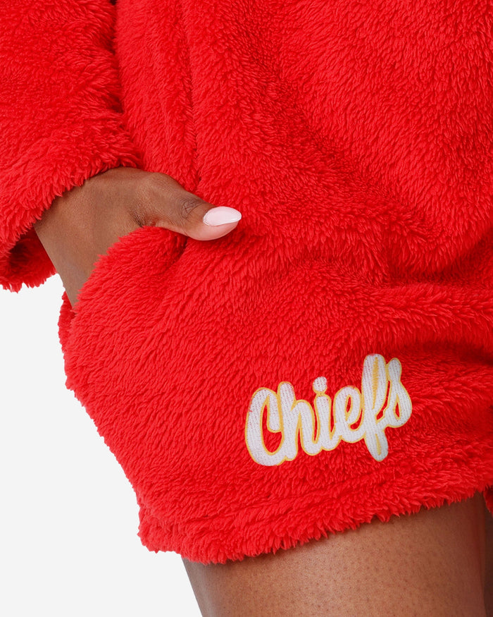 Kansas City Chiefs Womens Short Cozy One Piece Pajamas FOCO - FOCO.com