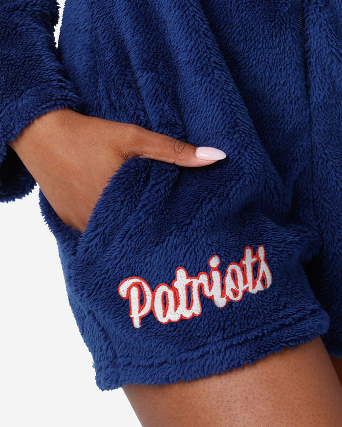 New England Patriots Womens Short Cozy One Piece Pajamas FOCO - FOCO.com