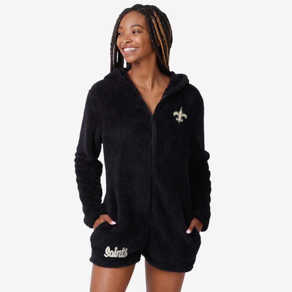 New Orleans Saints Womens Short Cozy One Piece Pajamas FOCO S - FOCO.com