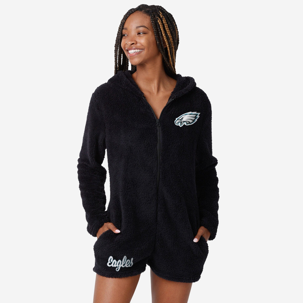 Philadelphia Eagles Womens Short Cozy One Piece Pajamas FOCO S - FOCO.com
