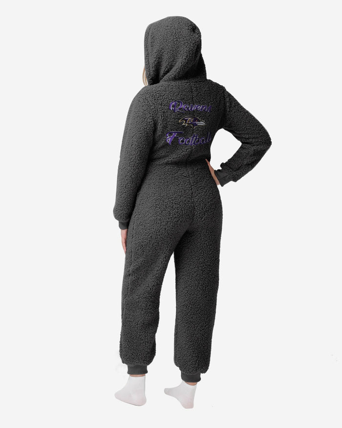 Baltimore Ravens Womens Sherpa One Piece Pajamas FOCO - FOCO.com
