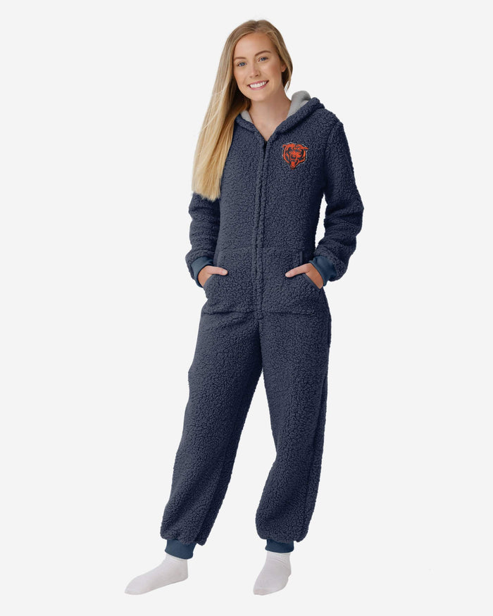 Chicago Bears Womens Sherpa One Piece Pajamas FOCO S - FOCO.com