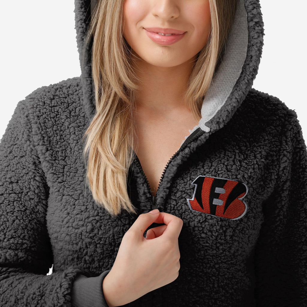 Begnals Robe Cincinnati Bengals Womens Sherpa One Piece Pajamas FOCO
